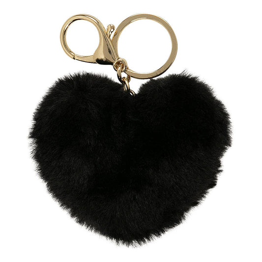 Porte-clés peluche Cœur blanc