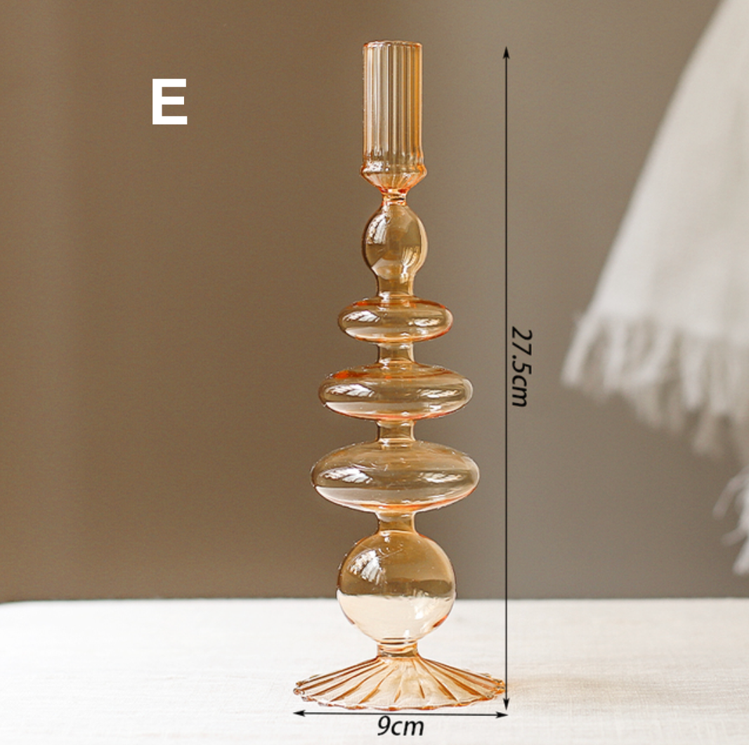 Bougeoir en verre fait main