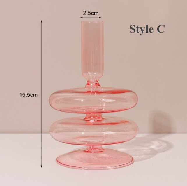 Bougeoir en verre fait main