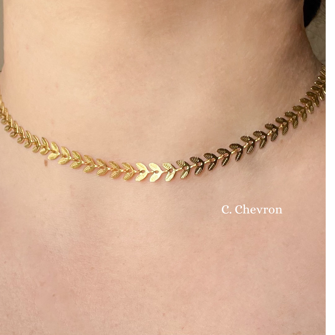 Colliers délicats en or - Chaînes plaquées PVD en or 18 carats