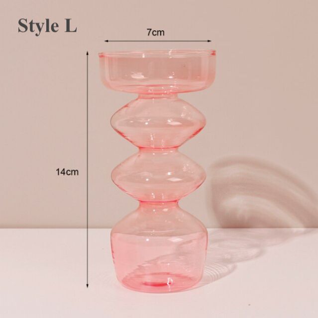 Bougeoir en verre fait main