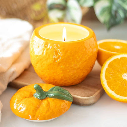 Bocal à bougie en forme d'orange
