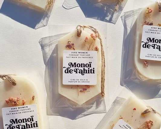 Suspension de cire parfumée française -  Monoï de Tahiti (2 en 1)