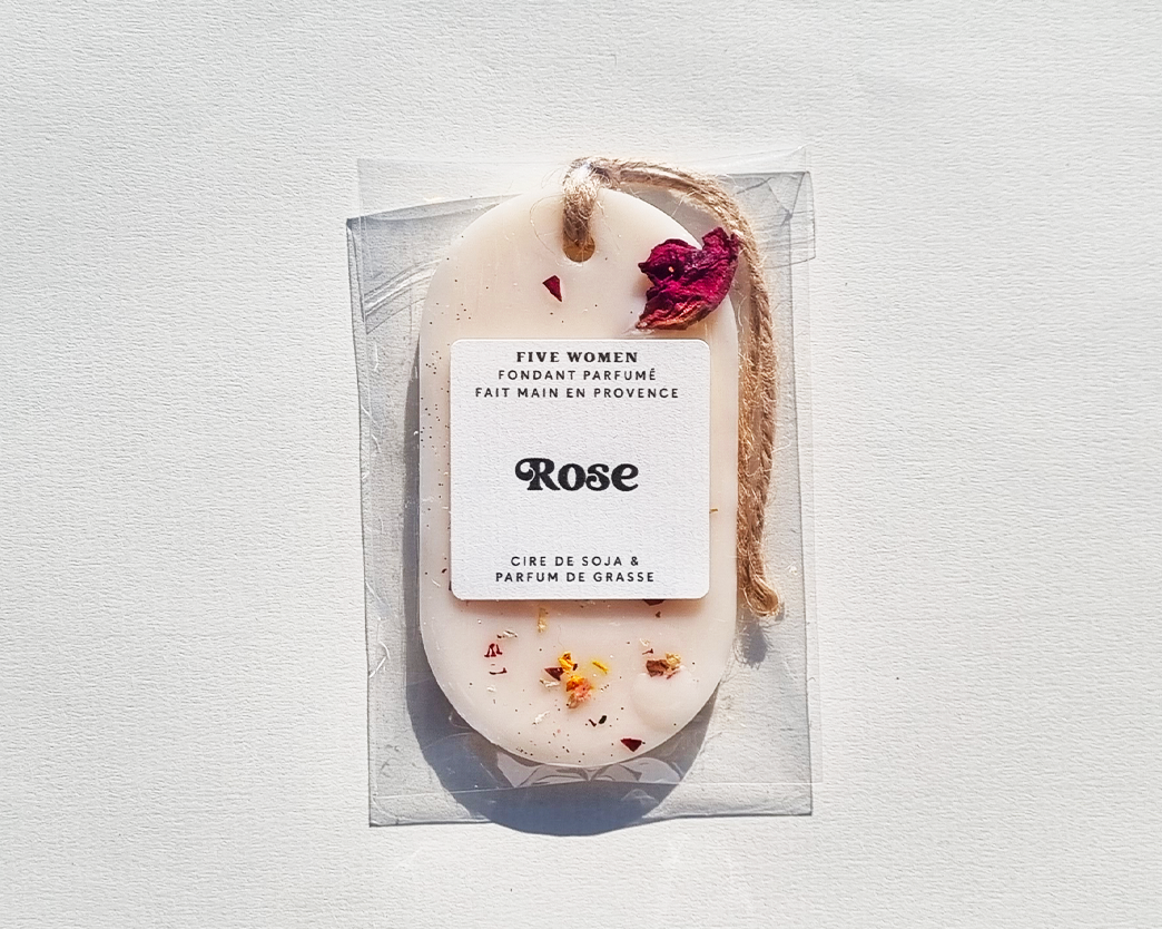 Suspension de cire parfumée française - Rose (2 en 1)