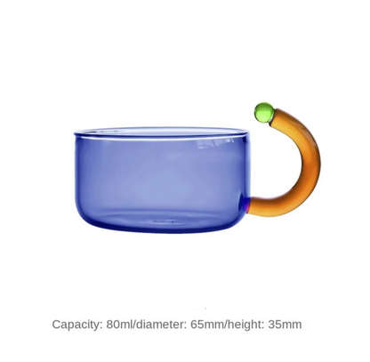 Théière et tasses en verre design