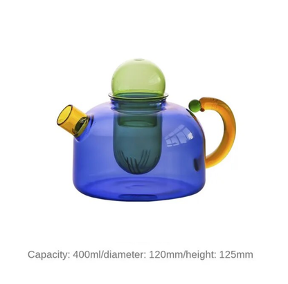 Théière et tasses en verre design