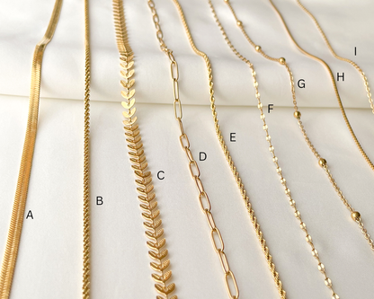 Colliers délicats en or - Chaînes plaquées PVD en or 18 carats
