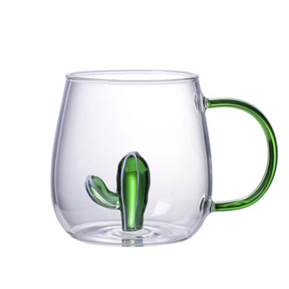 Tasse en verre avec animal 3D