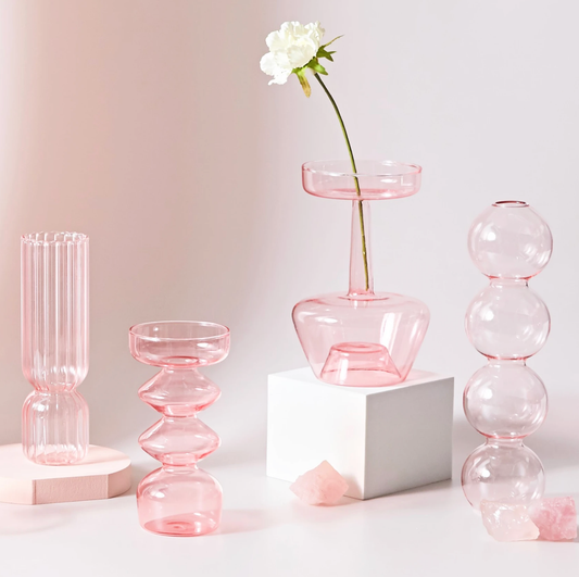 Bougeoir en verre fait main