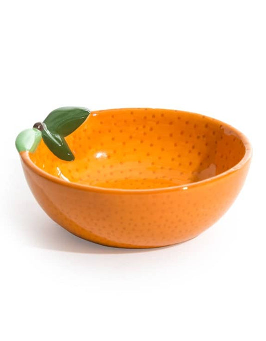 Bol de rangement orange en céramique