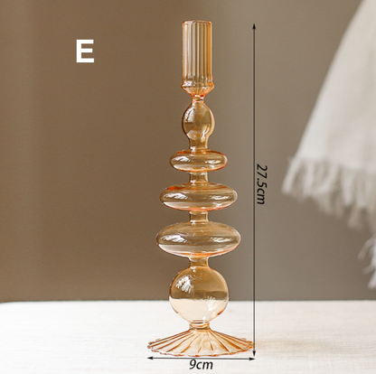 Bougeoir en verre fait main