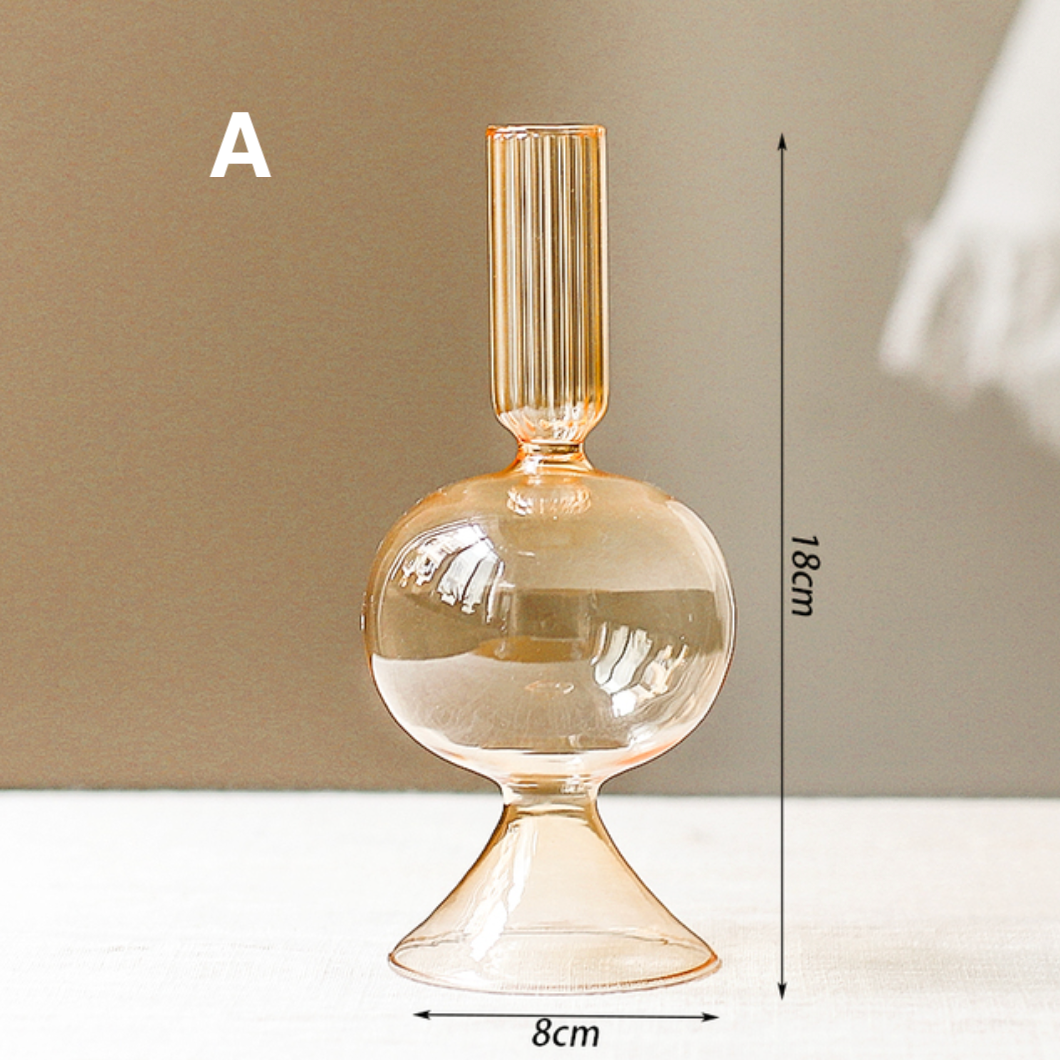 Bougeoir en verre fait main