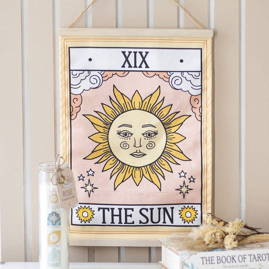La tenture murale de carte de tarot vintage du Soleil